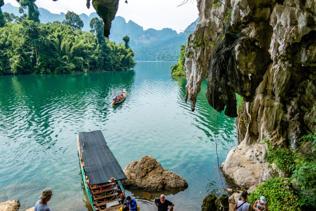 limestone cave inside Cheow Lan Lake